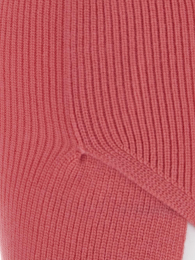 Shop Laneus Mini Knit Slit Skirt In Pink
