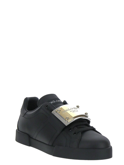 Shop Dolce & Gabbana Black Low-top Sneakers