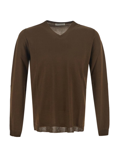 Shop Goes Botanical V-neck Sweater In Brown