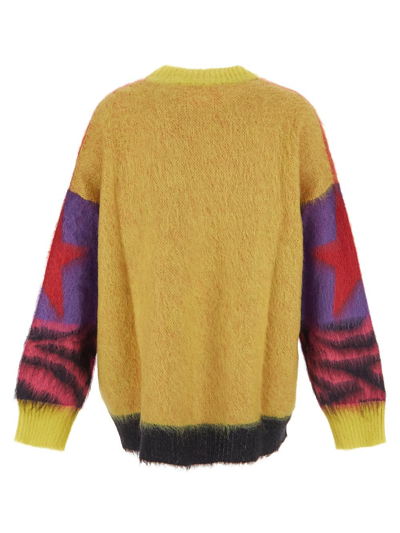 Shop Palm Angels Knit Star Sweater In Multicolor