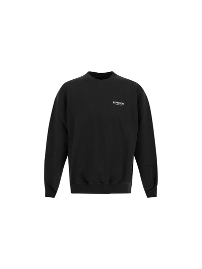 Represent Man Sweatshirt Black Size L Cotton In Black