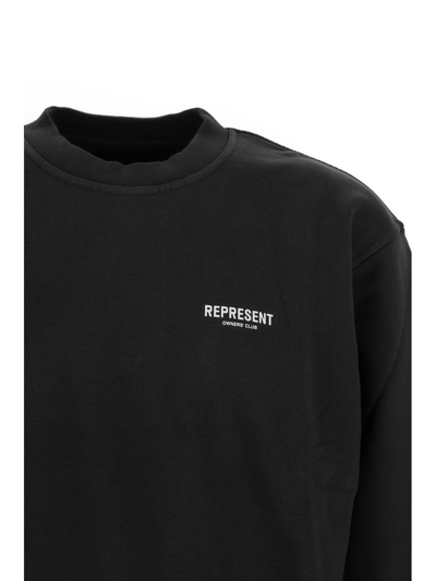 Represent Man Sweatshirt Black Size L Cotton In Black