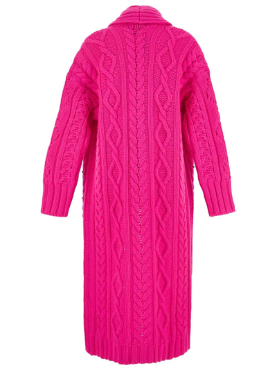 Shop Eleonora Gottardi Long Knit Cardigan In Pink