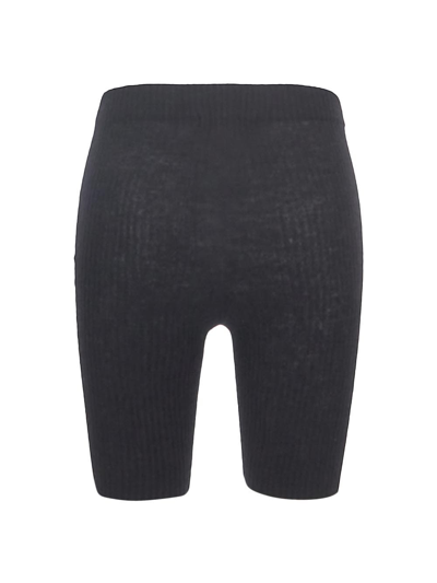 Shop Laneus Knit Biker Shorts In Black