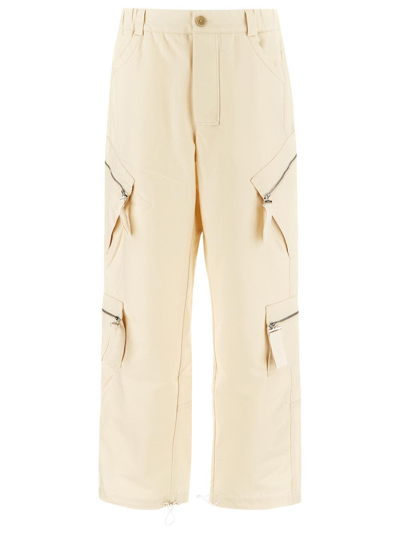 Shop Jacquemus Cargo Trousers In White