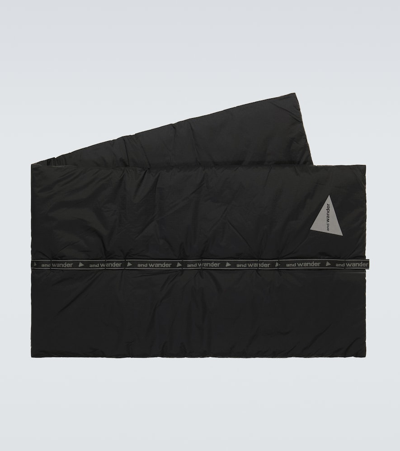 And Wander Primaloft Padded Ripstop Scarf In Black | ModeSens