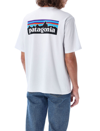 Shop Patagonia P-6 Logo Responsibili-tee In White