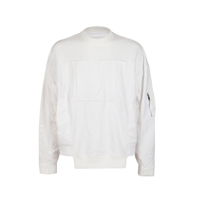 Shop Valentino Vltn Embossed Sweatshirt In White