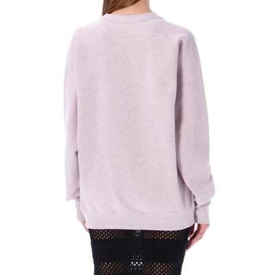 Shop Saint Laurent Cotton Logo Sweatshirt In Pink