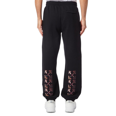 Shop Off-white Off White Logo Patch Jogger Trousers In Black