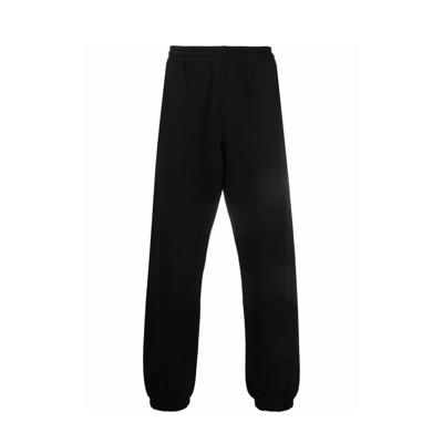 Shop Off-white Cotton Jogging Pants In Black