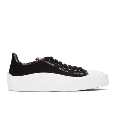 Shop Moncler Canvas Glissiere Sneakers In Black