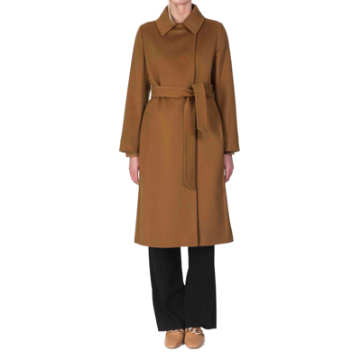 Max Mara Studio Bcollag Wool Coat In Brown | ModeSens