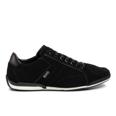 Shop Hugo Boss Leather Sneakers In Black