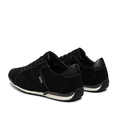 Shop Hugo Boss Leather Sneakers In Black
