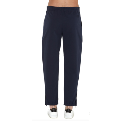 Shop Dior Logo Belt Pants In Blue
