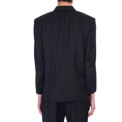 Shop Balenciaga Double-breasted Blazer In Black