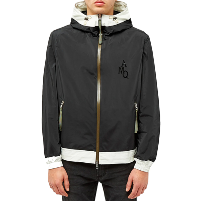 Shop Alexander Mcqueen Windbreaker Hooded Jacket In Black