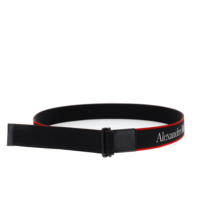 Shop Alexander Mcqueen Logo Belt In Black