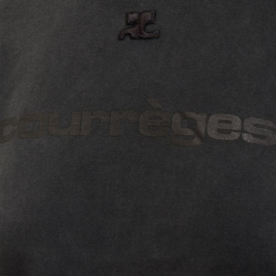 Shop Courrèges Courreges Cotton T-shirt In Grey