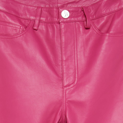 Shop Remain Birger Christensen Remain Lynn Leather Pants In Magenta