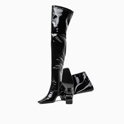 Shop Coperni Stretch Thigh High Boot Boots In Black
