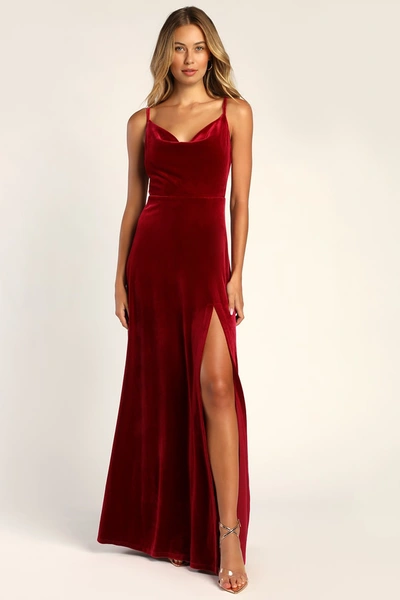 Red velvet hot sale dress lulus