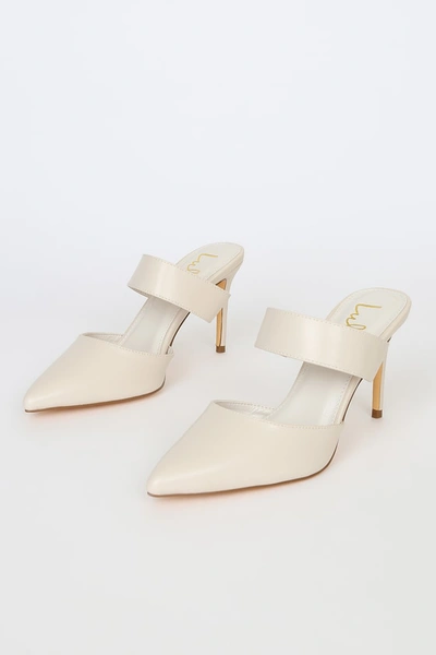 Lulus Faire Off White Pointed-toe Mules In White