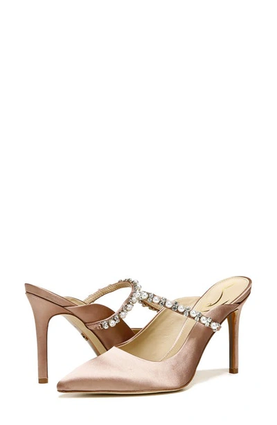 Sam Edelman Hyland Pointed Toe Mule In Praline Suede