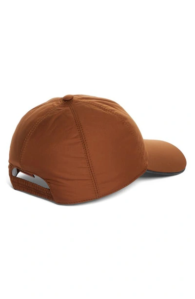 Zegna Logo Detailed Baseball Cap In Brown