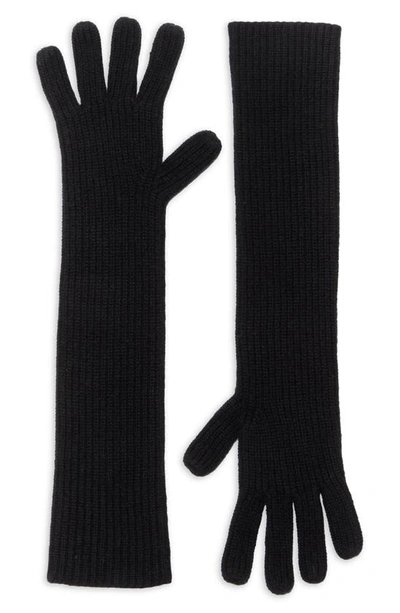 Shop Loulou Studio Ribbed Cashmere Mittens In Black