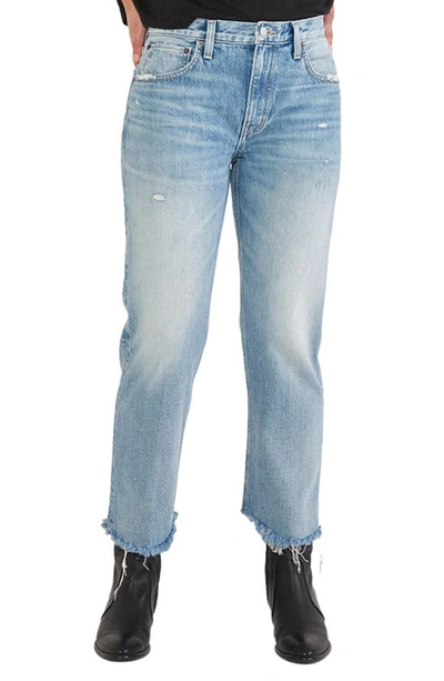 Shop Etica Rhea Straight Leg Organic Cotton Ankle Jeans In Still Water