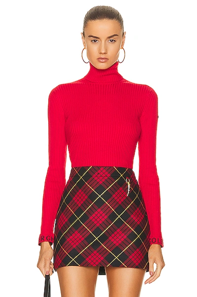 Goldbergh Mira Ribbed-knit Turtleneck Sweater In Flame