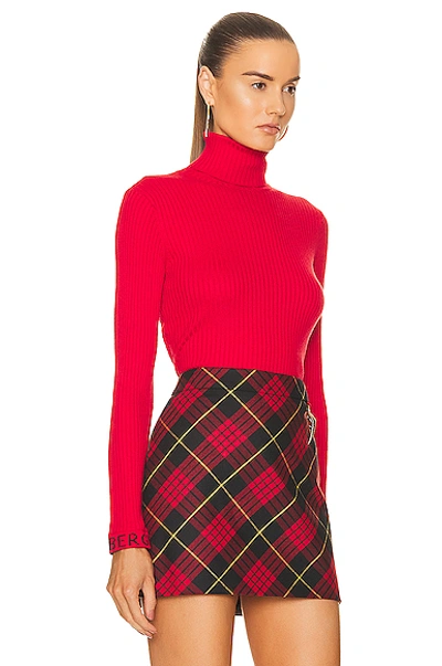 Goldbergh Mira Ribbed-knit Turtleneck Sweater In Flame