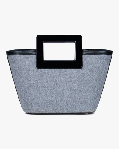 Shop Marina Raphael Micro Riviera Tote Bag In Grey Lana