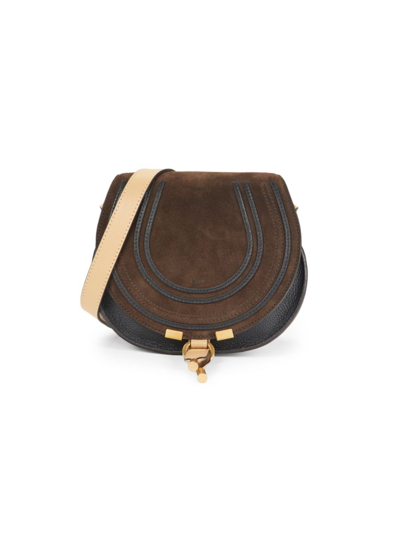 Shop Chloé Women's Suede Crossbody Bag In Brown