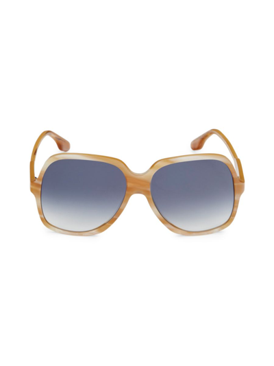 Shop Victoria Beckham Women's 59mm Square Sunglasses In Honey