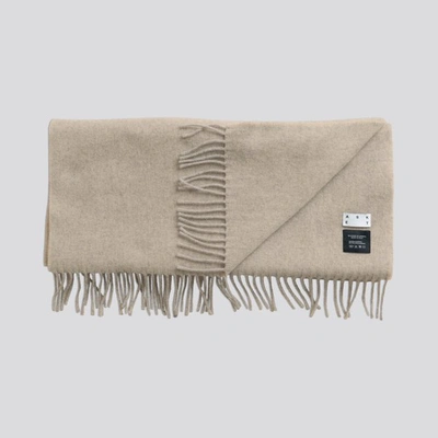 Asket The Oversized Cashmere Wool Scarf Beige In Beige
