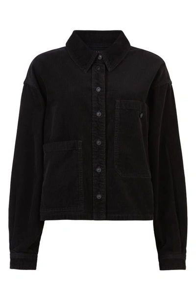 Shop Allsaints Nicky Corduroy Jacket In Black