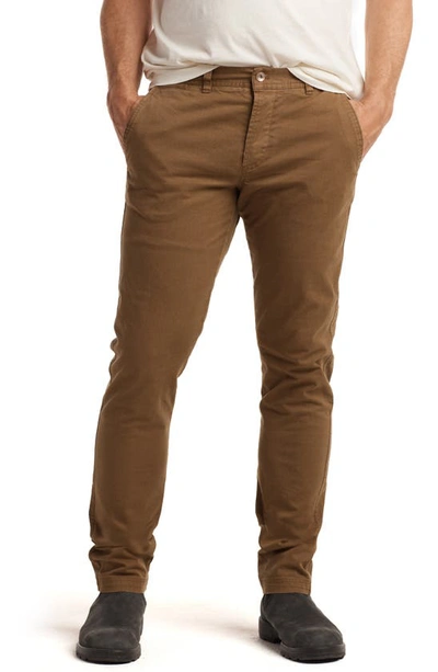 Shop Rowan Raleigh Stretch Cotton Chino Pants In Umber