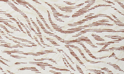 Foxcroft Davis Cocoa Zebra Cotton Button-up Shirt In Ivory Mult