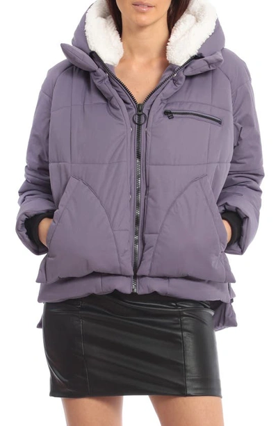 Shop Avec Les Filles Thermalpuff™ Hooded Utility Puffer Jacket In Dusk