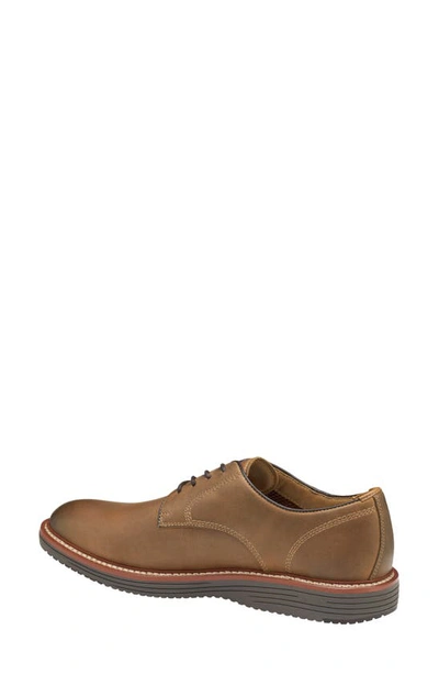 Johnston & Murphy Men's Upton Plain Toe Oxfords Men's Shoes In Tan Oiled Full Grain