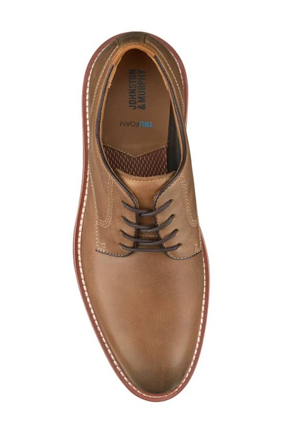 Johnston & Murphy Men's Upton Plain Toe Oxfords Men's Shoes In Tan Oiled Full Grain