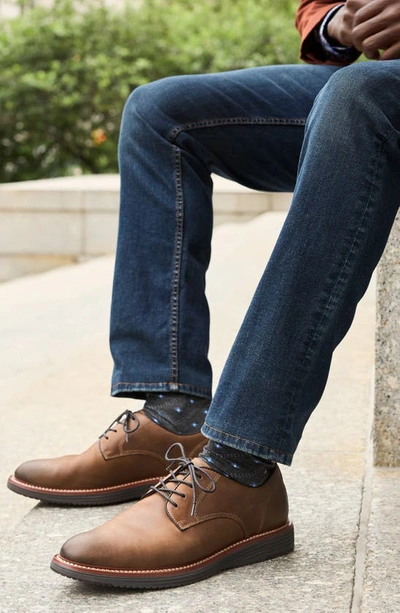 Johnston & Murphy Men's Upton Plain Toe Oxfords Men's Shoes In Tan Oiled Full Grain