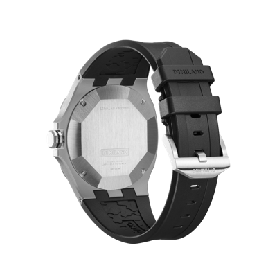 Shop D1 Milano Watch Delta 001 41.5mm In Black/grey/silver
