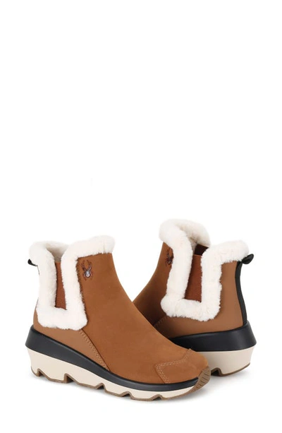 Shop Spyder Crossover 2 Faux Fur Chelsea Boot In Roasted Pecan