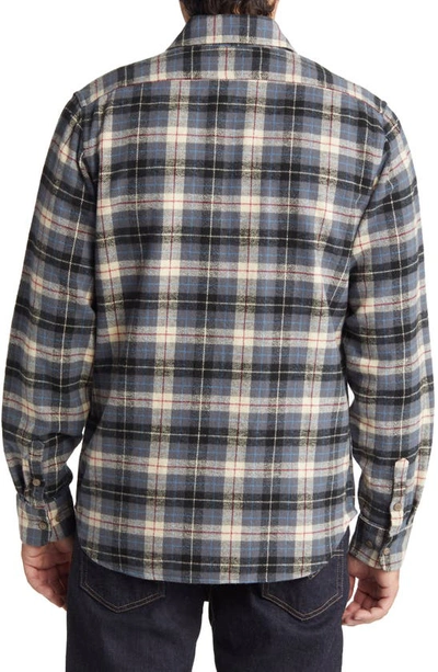 Schott Two-pocket Flannel Long Sleeve Button-up Shirt In Grey