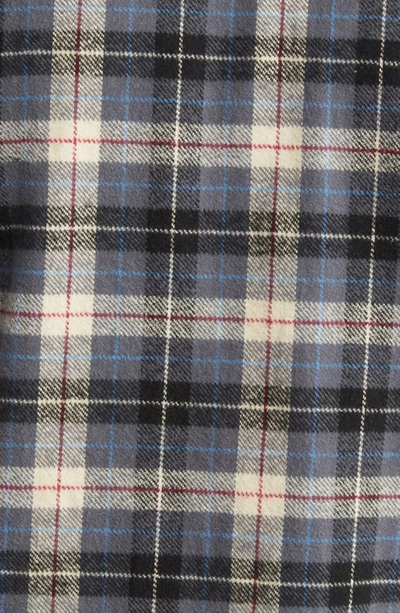 Schott Two-pocket Flannel Long Sleeve Button-up Shirt In Grey