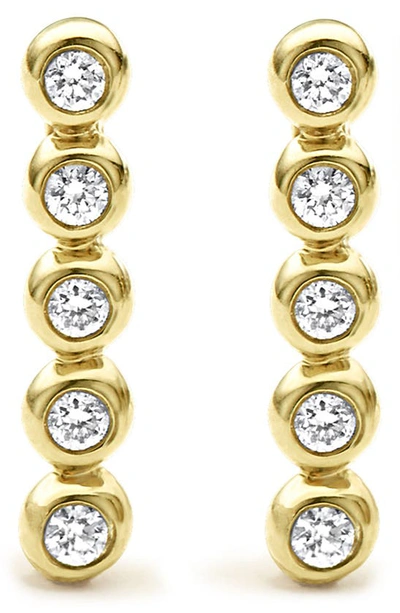Shop Lagos Ksl Diamond Bar Stud Earrings In Gold Diamond